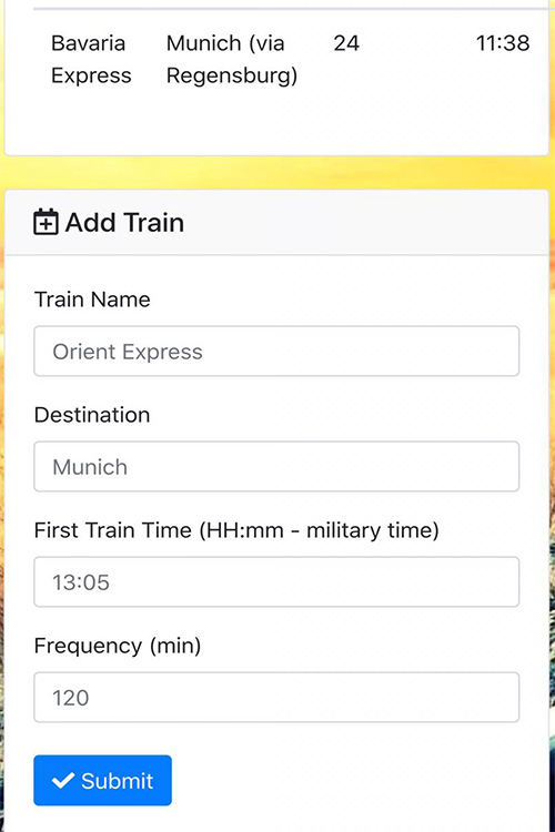 Timetable
